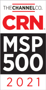 Image of a CRN MSP 500 2021 award, recognizing the MSP company's achievement as a top-performing managed service provider. The award features a professional and modern design with the CRN MSP 500 and 2021 logos prominently displayed. This award symbolizes the company's exceptional performance and expertise in providing high-quality managed IT solutions and services to its customers. The alt text provides a clear and concise description of the image's content, highlighting the MSP company's exceptional performance and expertise in providing high-quality managed IT solutions and services to its customers through the CRN MSP 500 2021 award.