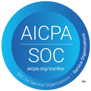 Image depicting a SOC II compliance certificate with the text 'We are a SOC II audited MSP' overlaid on top. The certificate displays a logo with the letters 'SOC II' in bold, along with other certification details and a unique identification number. The background is a gradient of blue and white colors.