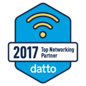 Image of a 2017 Top Networking Partner Datto award, recognizing the MSP company's achievement as a top-performing networking partner. The award features a sleek and professional design with the Datto logo and "2017 Top Networking Partner" prominently displayed. This award highlights the MSP company's exceptional performance and expertise in providing high-quality networking solutions and services to its customers. The alt text provides a clear and concise description of the image's content, highlighting the MSP company's exceptional performance and expertise in providing high-quality networking solutions and services to its customers through the 2017 Top Networking Partner Datto award.
