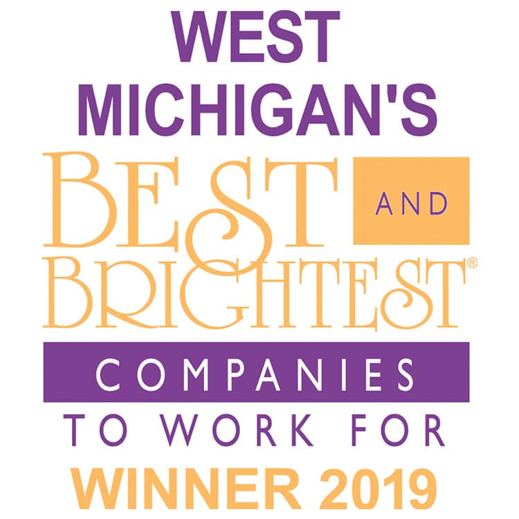 Image of a West Michigan's Best and Brightest Companies to Work For 2019 award, showcasing the MSP company's achievement in being recognized as a top employer in the region. The award features a stylish and modern design with the West Michigan's Best and Brightest Companies to Work For 2019 logo prominently displayed. This award recognizes the MSP company's exceptional workplace culture and commitment to creating a positive and inclusive work environment. This image provides valuable insights into the MSP company's achievements, making it a useful resource for job seekers interested in working for a top-performing managed service provider.