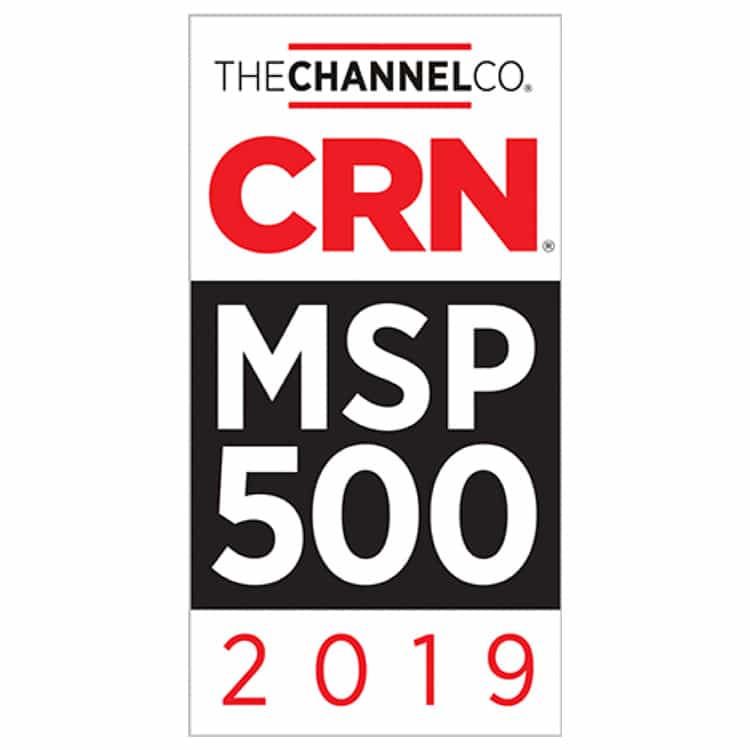 Image of a CRN MSP 500 2020 award, showcasing the MSP company's achievement in being recognized as a top-performing managed service provider. The award features a professional and elegant design with the CRN MSP 500 and 2020 logos prominently displayed. This award signifies the company's exceptional performance and expertise in providing high-quality managed IT solutions and services to its customers. This image provides valuable insights into the MSP company's achievements, making it a useful resource for businesses seeking to partner with a top-performing managed service provider for their IT needs.