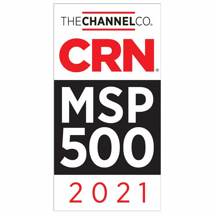 Image of a CRN MSP 500 2021 award, showcasing the MSP company's achievement in being recognized as a top-performing managed service provider. The award features a sleek and professional design with the CRN MSP 500 and 2021 logos prominently displayed. This award signifies the company's exceptional performance and expertise in providing high-quality managed IT solutions and services to its customers. This image provides valuable insights into the MSP company's achievements, making it a useful resource for businesses seeking to partner with a top-performing managed service provider for their IT needs.