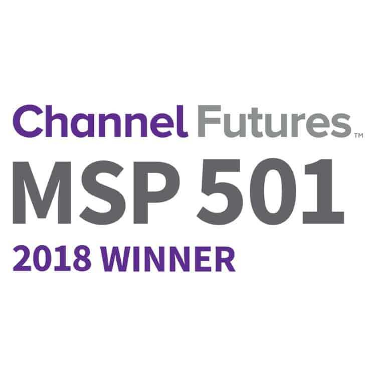 Image of a Channel Futures Leading Channel Partners Forward MSP 501 2018 award, recognizing the MSP company's achievement as a top-performing managed service provider. The award features a professional and modern design with the Channel Futures, Leading Channel Partners Forward, MSP 501, and 2018 logos prominently displayed. This award symbolizes the company's exceptional performance and expertise in providing high-quality managed IT solutions and services to its customers. This image provides valuable insights into the MSP company's achievements, making it a valuable resource for businesses seeking to partner with a top-performing managed service provider for their IT needs.