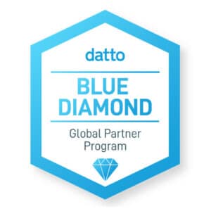 Image of a Datto Blue Diamond Global Partner program award, showcasing the MSP company's achievement in being recognized as a top-performing partner in the managed service provider industry. The award features a striking and professional design with the Datto Blue Diamond and Global Partner program logos prominently displayed. This award signifies the company's exceptional performance and commitment to providing high-quality IT solutions and services to its customers. This image provides valuable insights into the MSP company's achievements, making it a useful resource for businesses seeking to partner with a top-performing managed service provider.