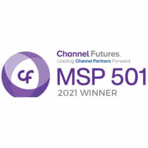 Image of a Channel Futures Leading Channel Partners Forward MSP 501 2021 award, showcasing the MSP company's achievement in being recognized as a top-performing managed service provider. The award features a professional and modern design with the Channel Futures, Leading Channel Partners Forward, MSP 501, and 2021 logos prominently displayed. This award signifies the company's exceptional performance and expertise in providing high-quality managed IT solutions and services to its customers. This image provides valuable insights into the MSP company's achievements, making it a useful resource for businesses seeking to partner with a top-performing managed service provider for their IT needs.
